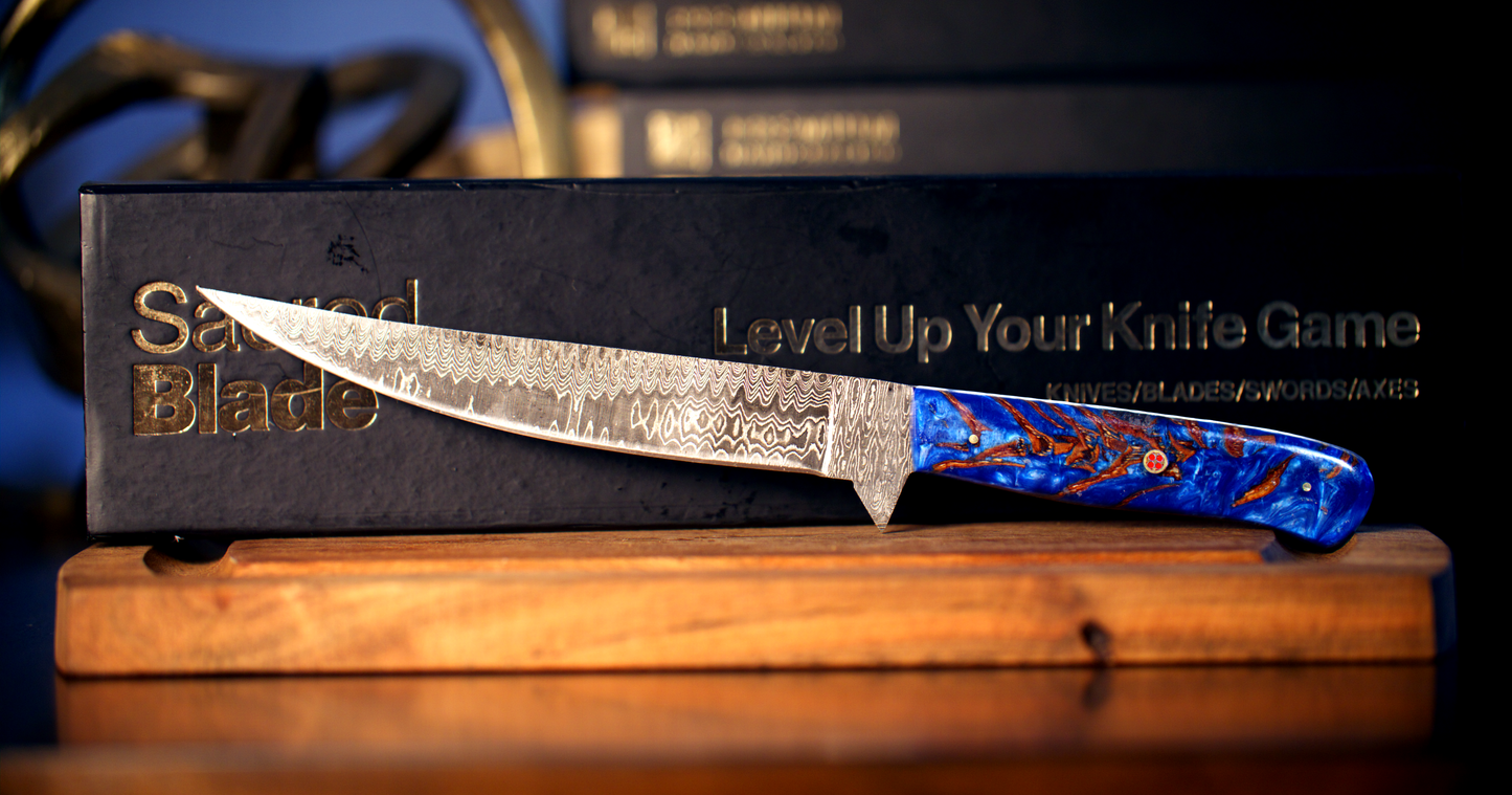 SacredBlade | Pinecone Fish Fillet Knife | Damascus Steel