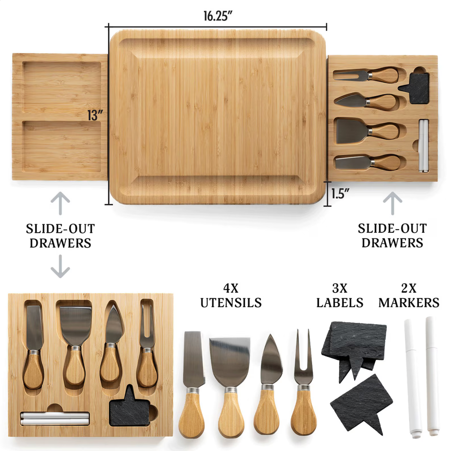 Charcuterie Board Set By GoldenSohoWood | Grandma Gift Idea From Daughter, Gift for Mom, Gift for Mother in Law Birthday Gift