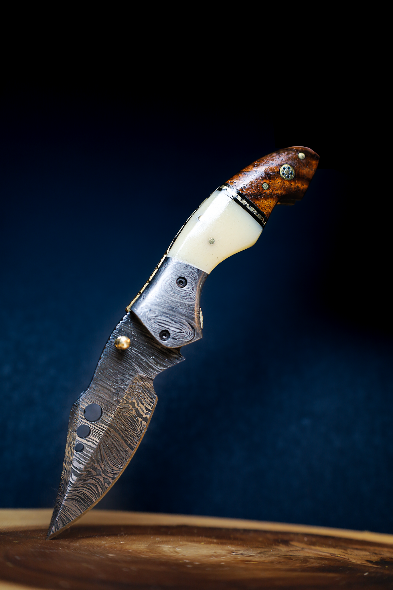 Desert Camel - Pocket Knife | Damascus Steel