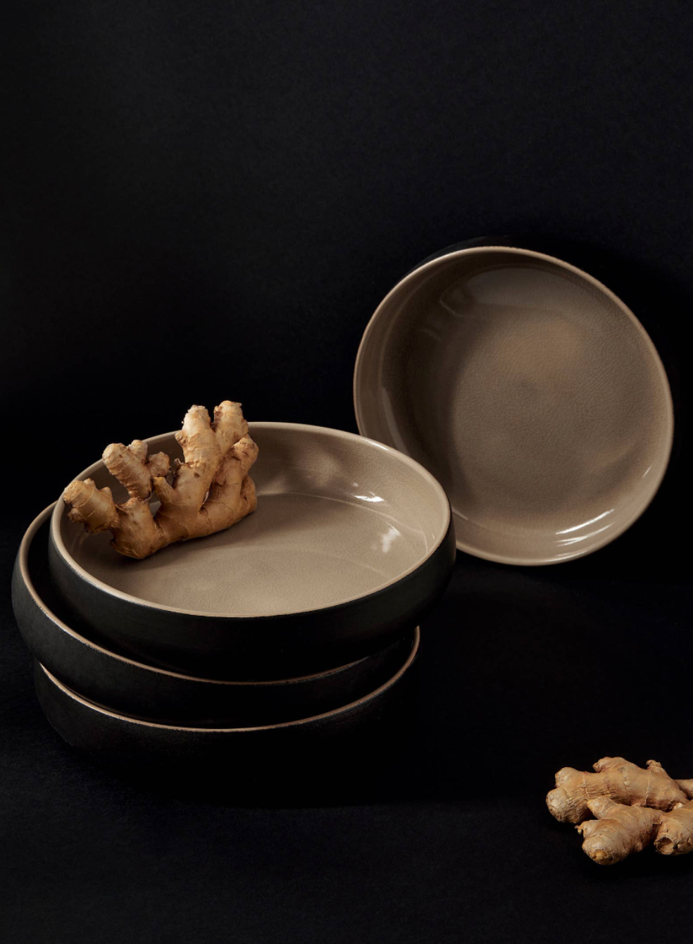 GHARYAN Edan Stoneware Pasta/Salad Plate | Edan 7.9" | Organic Kitchenware