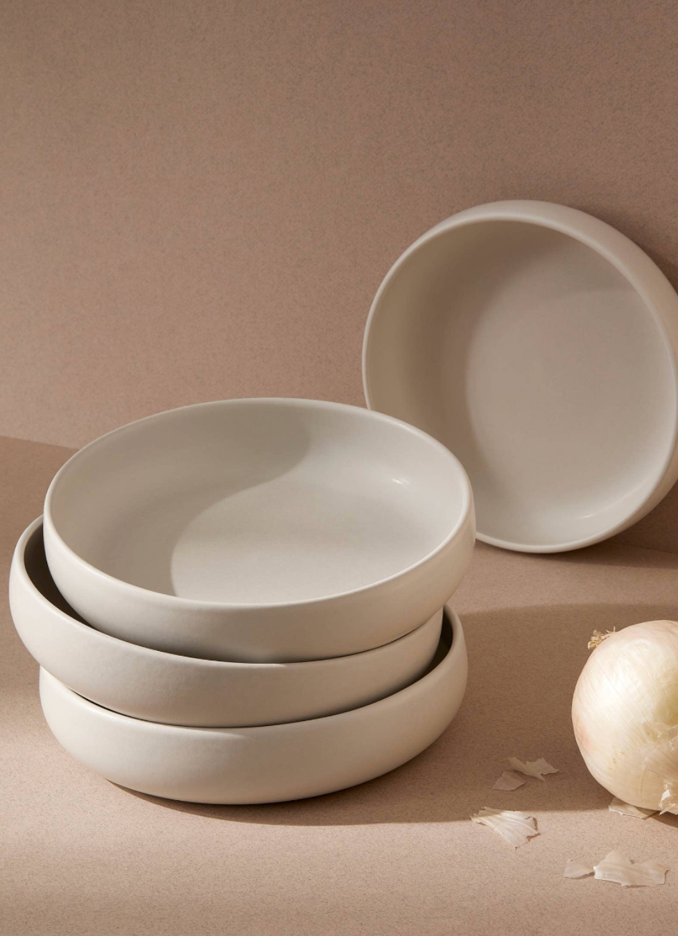 GHARYAN Edan Stoneware Pasta/Salad Plate | Edan 7.9" | Organic Kitchenware
