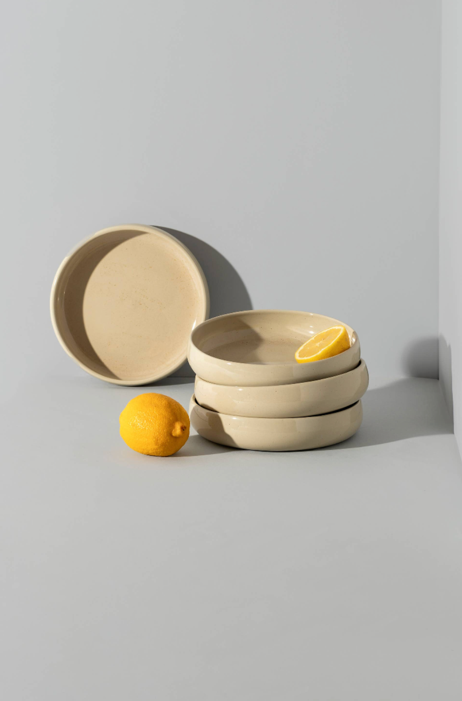 GHARYAN Edan Stoneware Pasta/Salad Plate | Edan 7.9" | Organic Kitchenware
